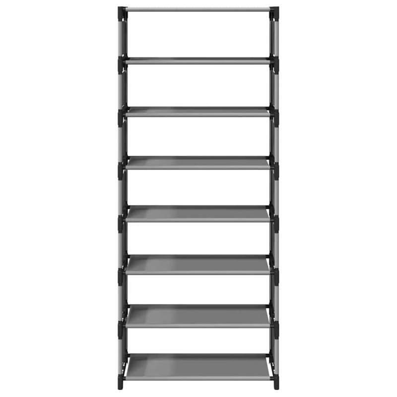 Schuhregal 8 Ebenen Grau 54x28x124 cm Vliesstoff