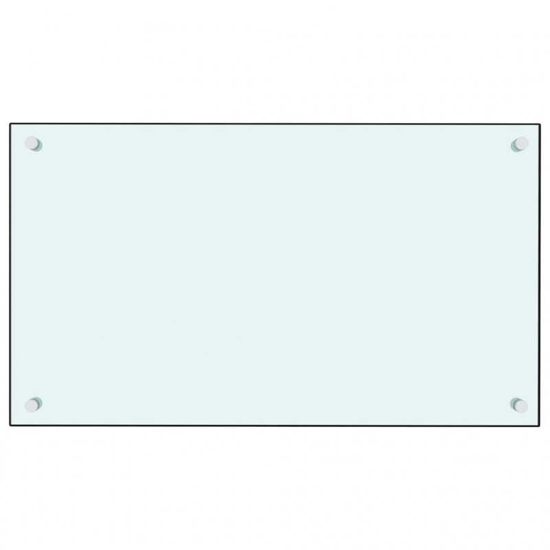 Küchenrückwände 2 Stk. Weiß 70x50 cm Hartglas