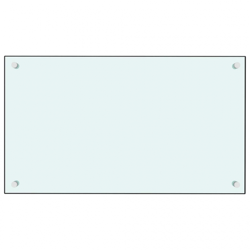 Küchenrückwände 2 Stk. Weiß 70x60 cm Hartglas