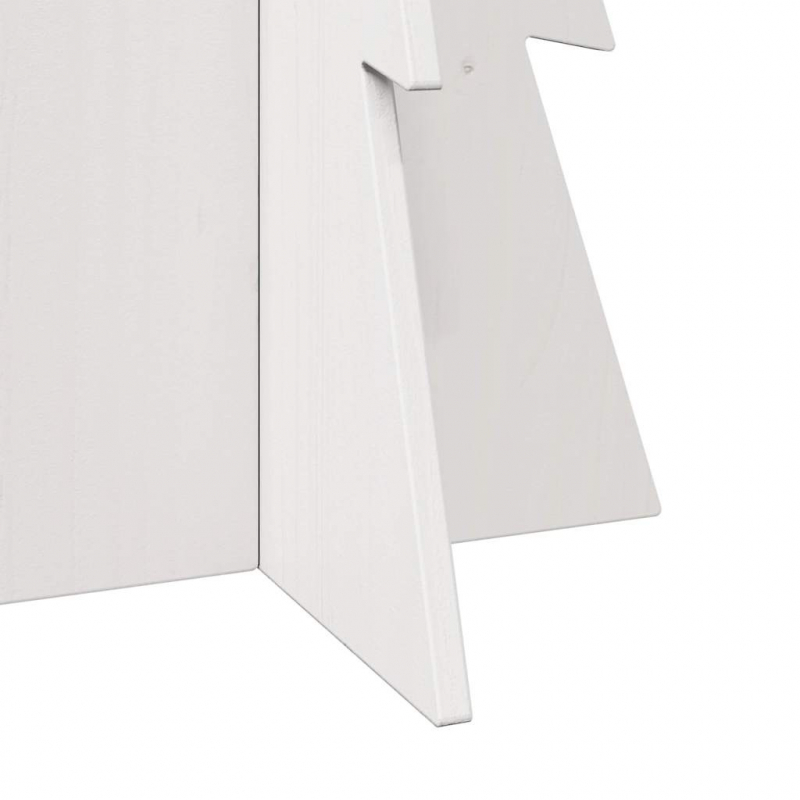 Weihnachtsbaum zum Schmücken Weiß 112 cm Massivholz Kiefer