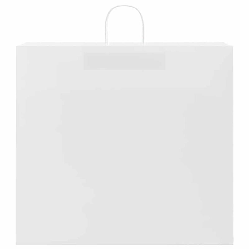 Papiertragetaschen 250 Stk. mit Henkeln Weiß 54x15x49 cm