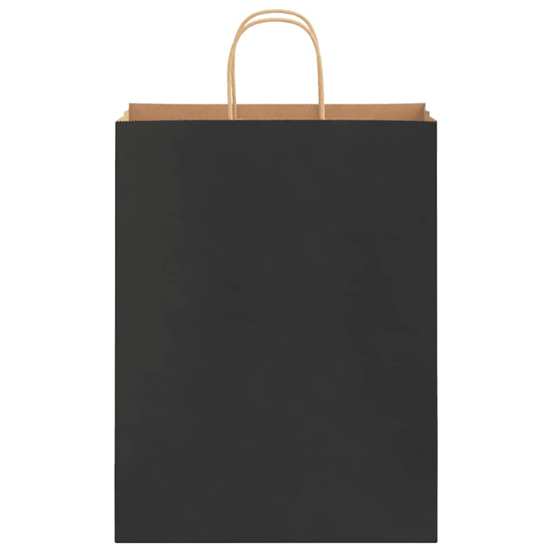 Papiertragetaschen 250 Stk. mit Henkeln Schwarz 32x12x42 cm