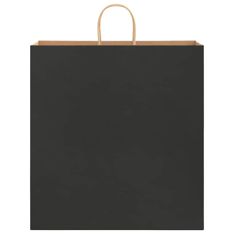 Papiertragetaschen 250 Stk. mit Henkeln Schwarz 45x17x48 cm