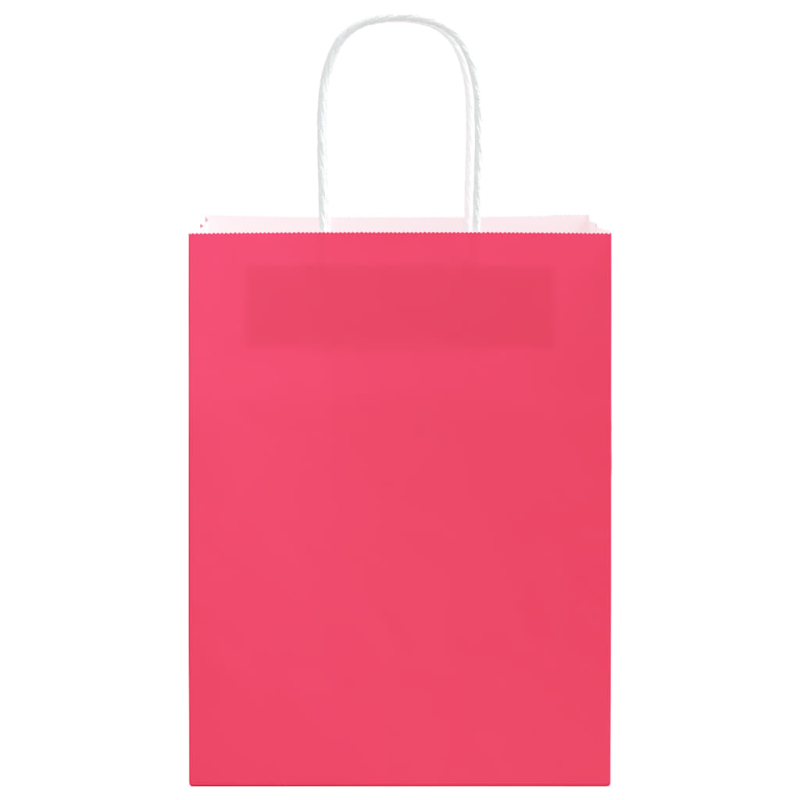 Papiertragetaschen 50 Stk. mit Henkeln Rosa 21x11x28 cm