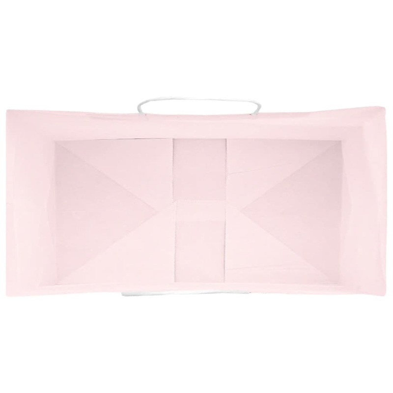 Papiertragetaschen 50 Stk. mit Henkeln Rosa 21x11x28 cm