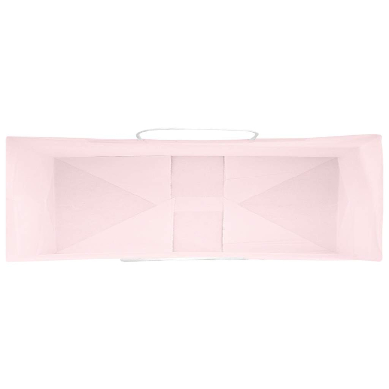 Papiertragetaschen 50 Stk. mit Henkeln Rosa 32x12x42 cm
