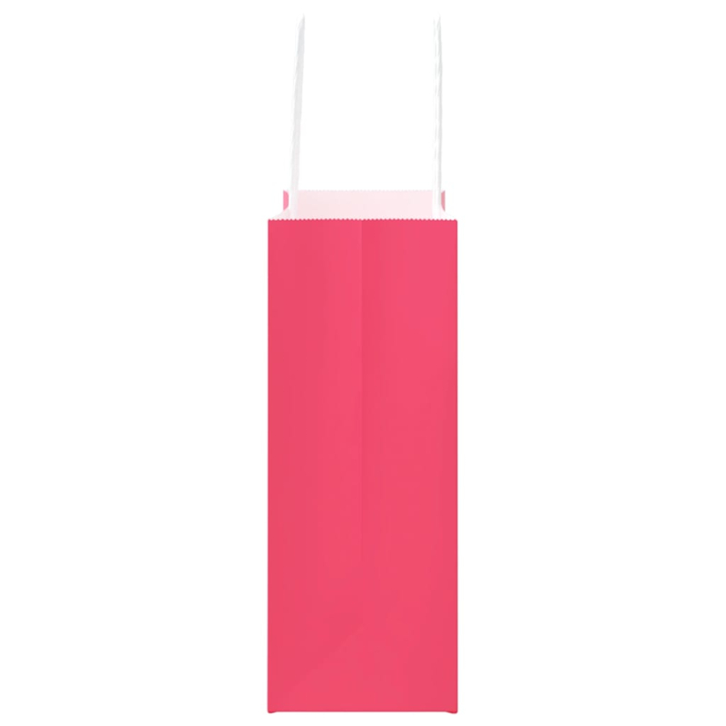 Papiertragetaschen 250 Stk. mit Henkeln Rosa 18x8x22 cm