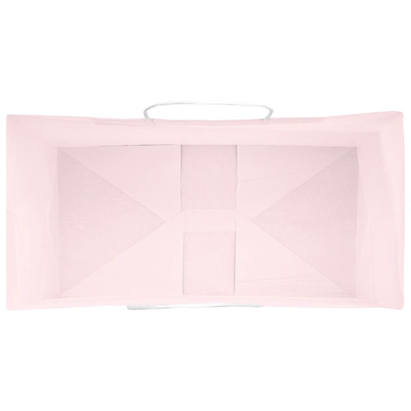 Papiertragetaschen 250 Stk. mit Henkeln Rosa 21x11x28 cm