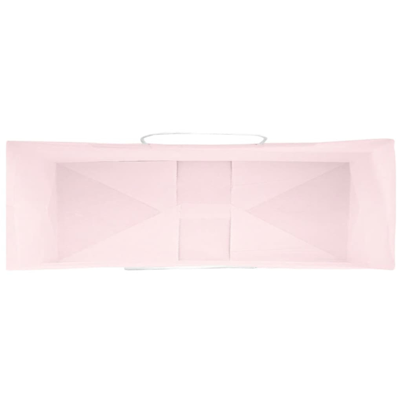 Papiertragetaschen 250 Stk. mit Henkeln Rosa 32x12x42 cm