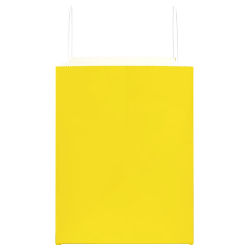 Papiertragetaschen 50 Stk. mit Henkeln Gelb 32x22x28 cm