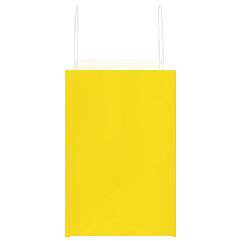 Papiertragetaschen 250 Stk. mit Henkeln Gelb 21x11x36 cm
