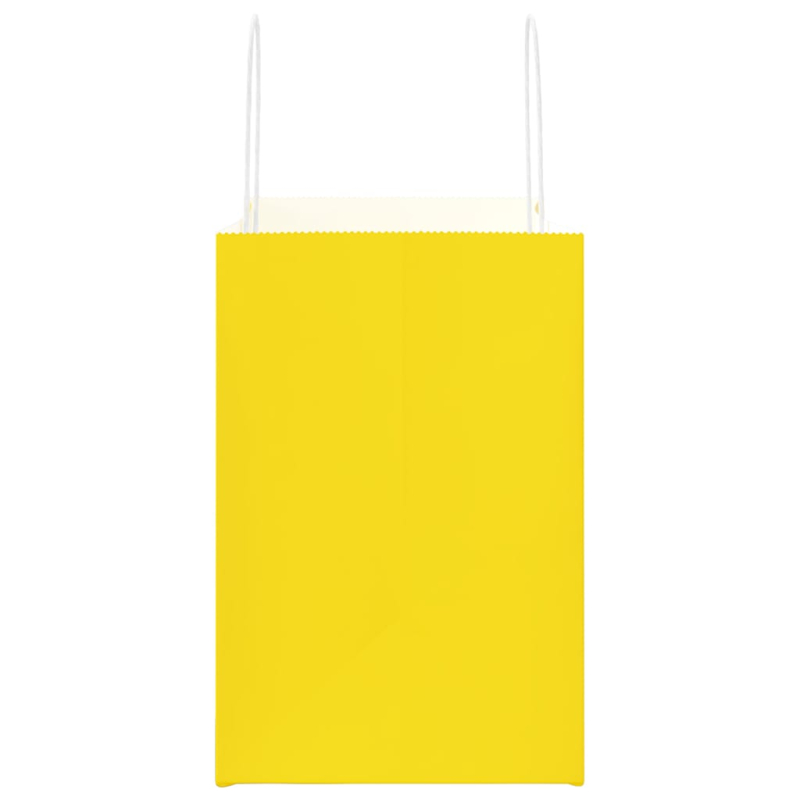 Papiertragetaschen 250 Stk. mit Henkeln Gelb 26x17x25 cm