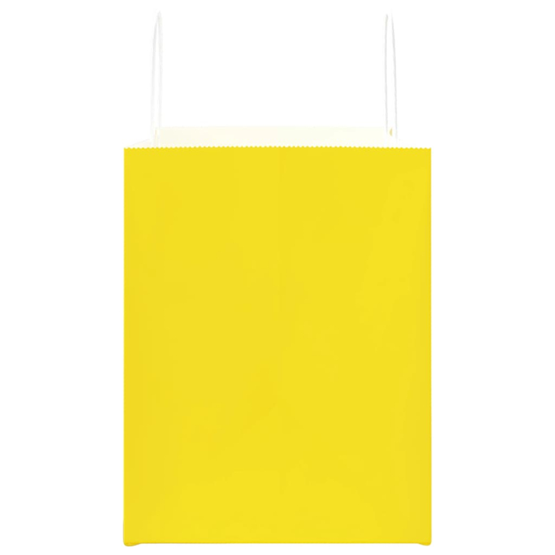 Papiertragetaschen 250 Stk. mit Henkeln Gelb 32x22x28 cm