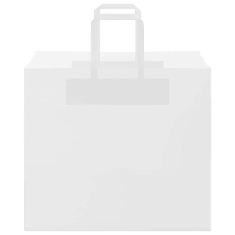 Papiertragetaschen 50 Stk. mit Henkeln Weiß 32x22x28 cm
