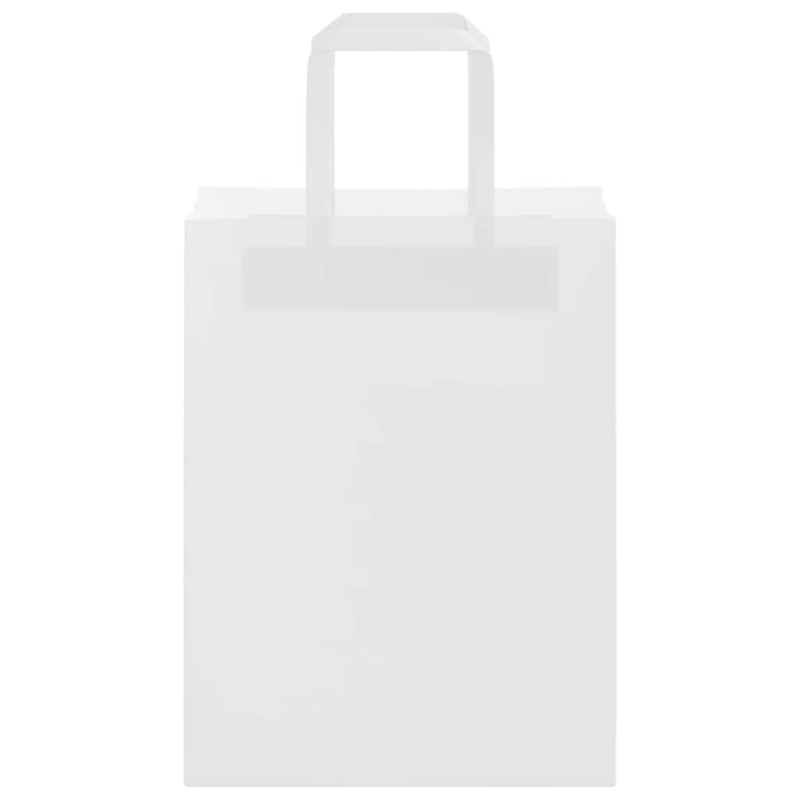 Papiertragetaschen 250 Stk. mit Henkeln Weiß 21x11x28 cm