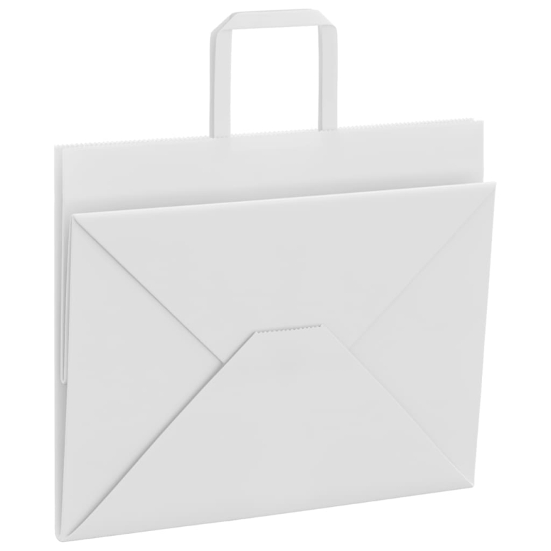 Papiertragetaschen 250 Stk. mit Henkeln Weiß 32x22x24 cm