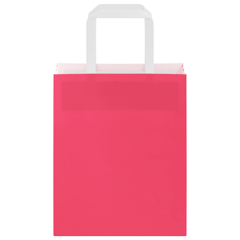 Papiertragetaschen 250 Stk. mit Henkeln Rosa 18x8x22 cm