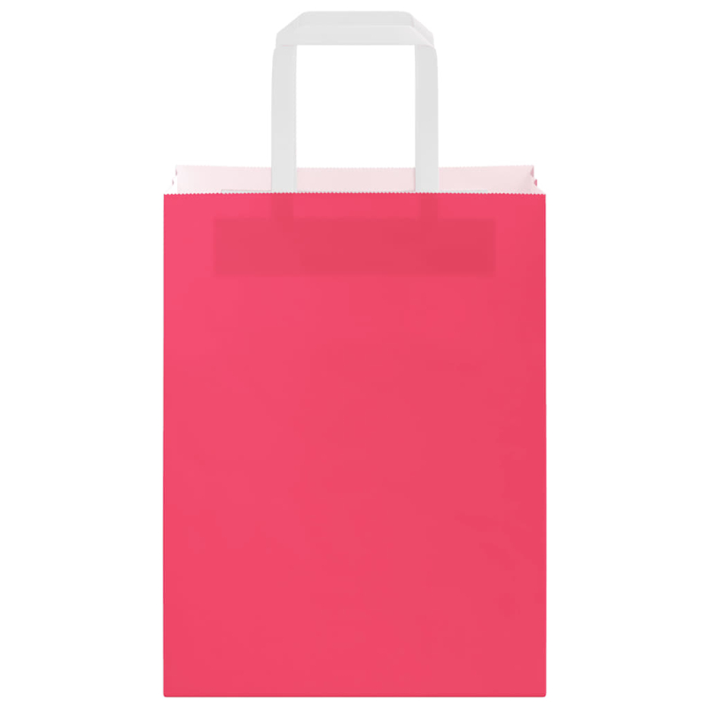 Papiertragetaschen 250 Stk. mit Henkeln Rosa 21x11x28 cm