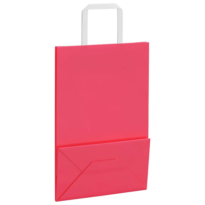 Papiertragetaschen 250 Stk. mit Henkeln Rosa 21x11x31 cm