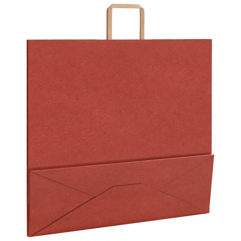 Papiertragetaschen 250 Stk. mit Henkeln Rot 54x15x49 cm