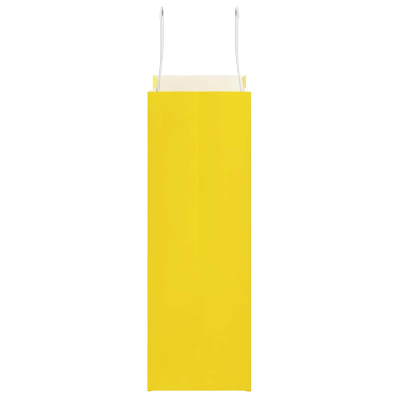 Papiertragetaschen 250 Stk. mit Henkeln Gelb 21x11x31 cm