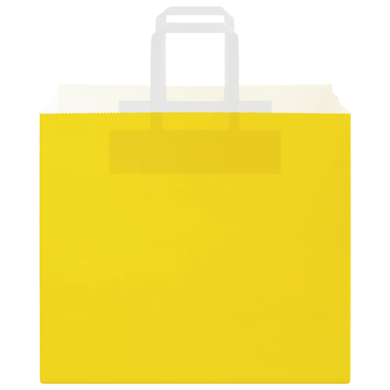Papiertragetaschen 250 Stk. mit Henkeln Gelb 32x22x28 cm