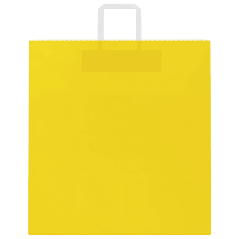 Papiertragetaschen 250 Stk. mit Henkeln Gelb 45x17x48 cm