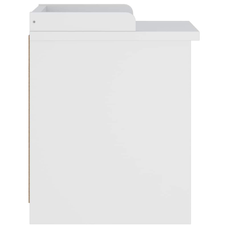 Flurbank SANDNES Weiß 45x40x50 cm Massivholz Kiefer