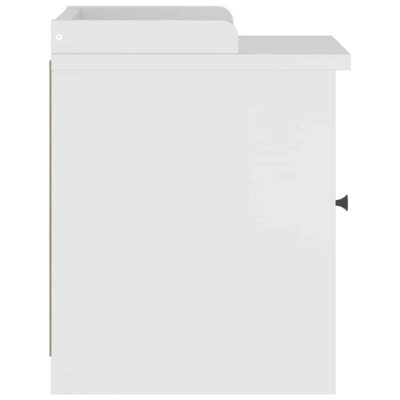 Flurbank SANDNES Weiß 45x40x50 cm Massivholz Kiefer