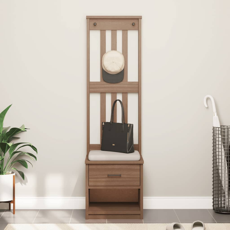 Garderobenständer SANDENS 45x40x159,5 cm Massivholz Kiefer