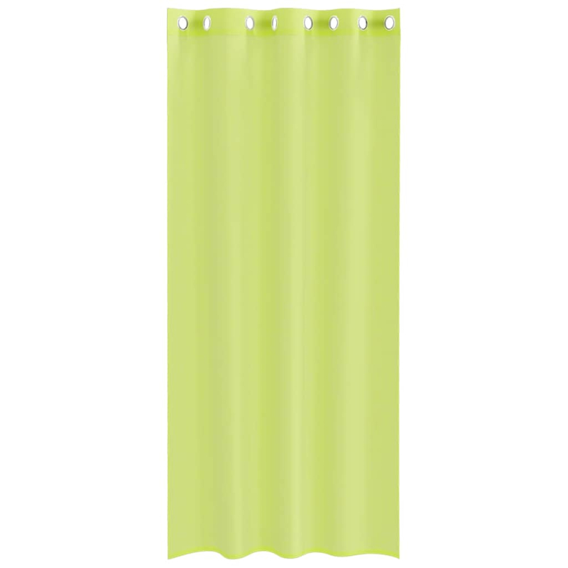 Voile Vorhänge mit Ösen 2 Stk. Apfelgrün 140x245 cm