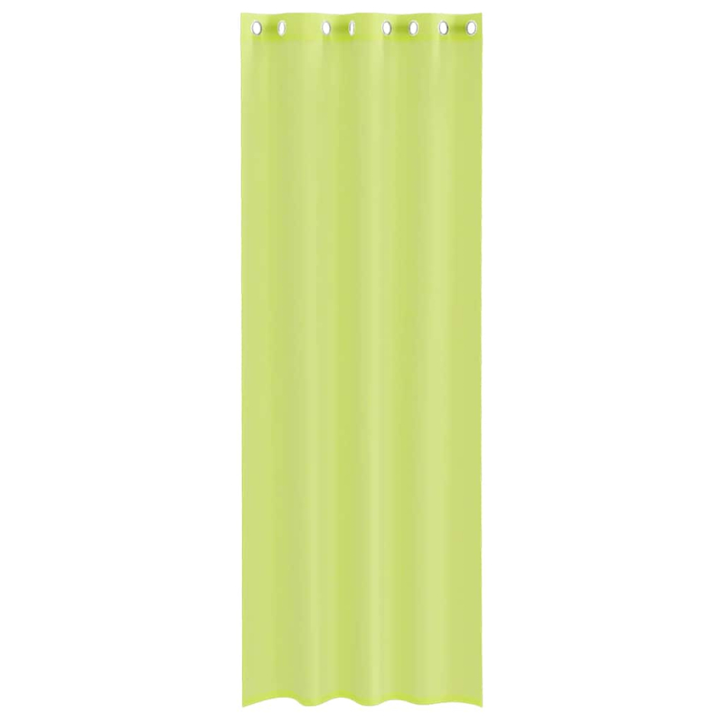 Voile Vorhänge mit Ösen 2 Stk. Apfelgrün 140x300 cm