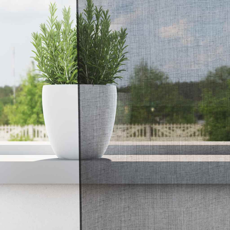 Voile Vorhänge mit Ösen 2 Stk. Schwarz 140x225 cm