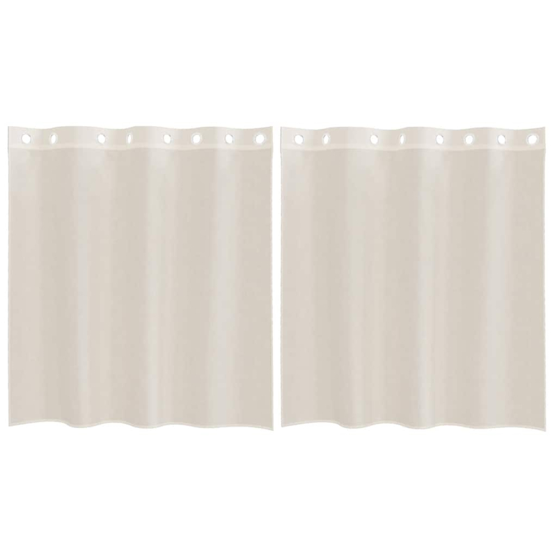 Voile Vorhänge mit Ösen 2 Stk. Creme 140x140 cm