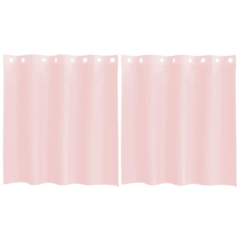 Voile Vorhänge mit Ösen 2 Stk. Hellrosa 140x140 cm