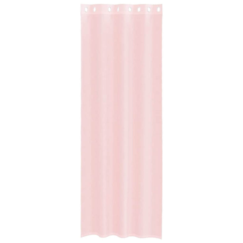 Voile Vorhänge mit Ösen 2 Stk. Hellrosa 140x260 cm