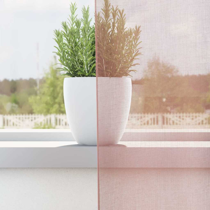 Voile Vorhänge mit Ösen 2 Stk. Rosa 140x175 cm