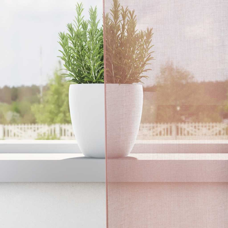 Voile Vorhänge mit Ösen 2 Stk. Rosa 140x245 cm