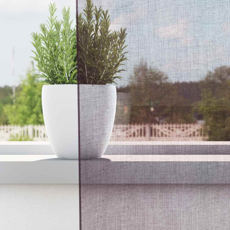 Voile Vorhänge mit Ösen 2 Stk. Lila 140x140 cm