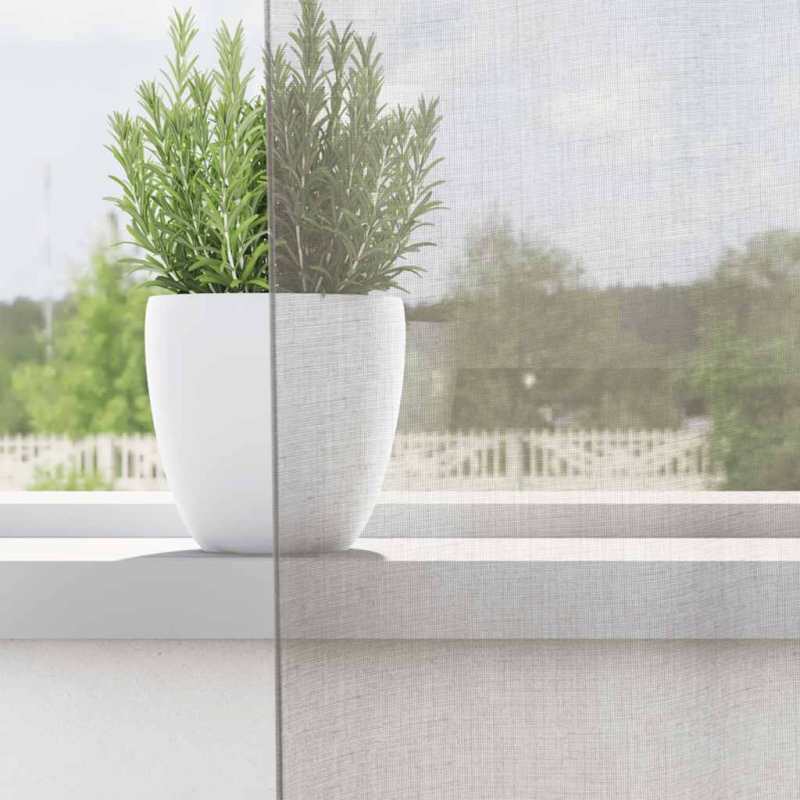Voile Vorhänge mit Ösen 2 Stk. Hellgrau 140x245 cm
