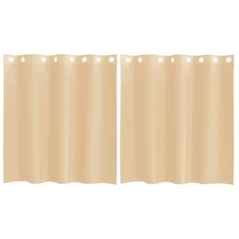 Voile Vorhänge mit Ösen 2 Stk. Sandfarbe