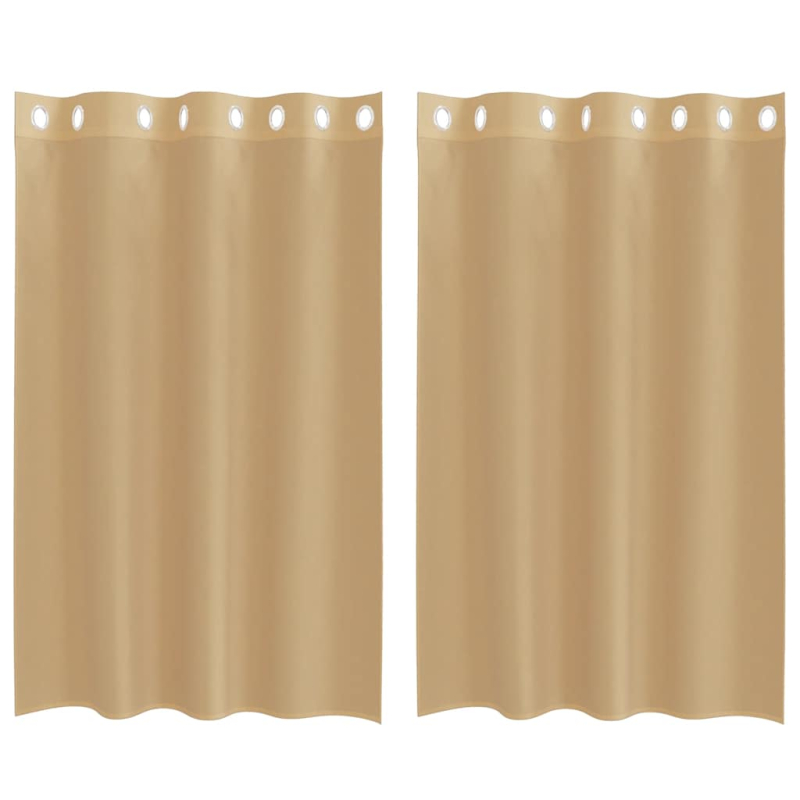 Voile Vorhänge mit Ösen 2 Stk. Sandfarbe