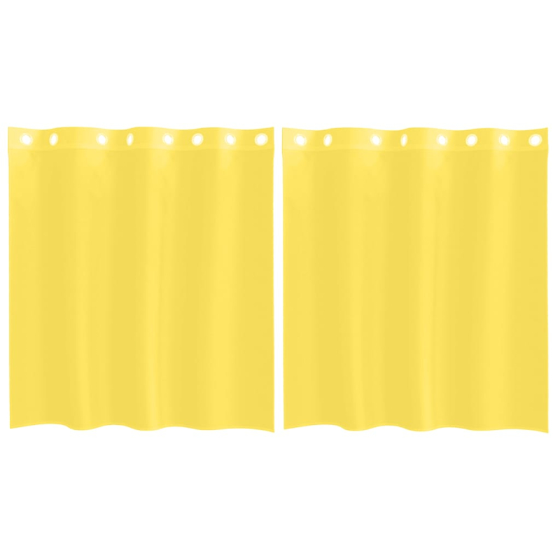 Voile Vorhänge mit Ösen 2 Stk. Gelb