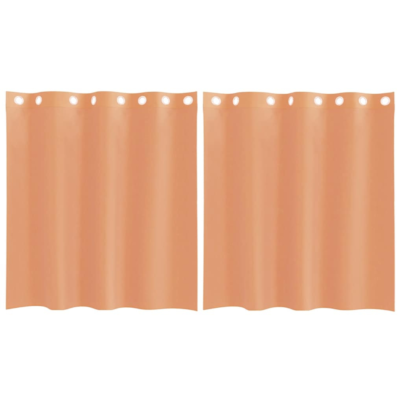 Voile Vorhänge mit Ösen 2 Stk. Terrakotta