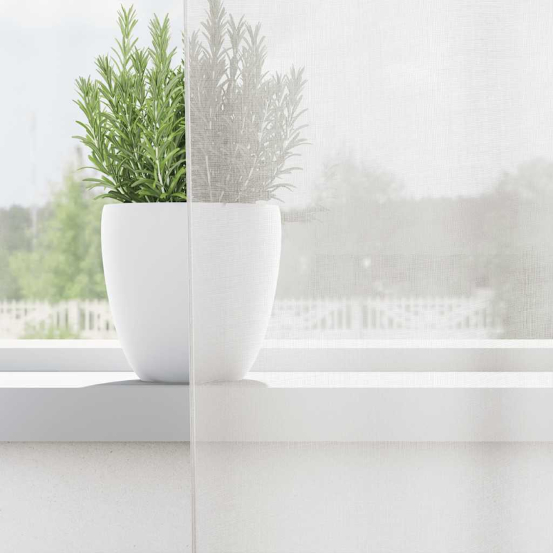 Voile Vorhänge mit Ösen 2 Stk. Weiß