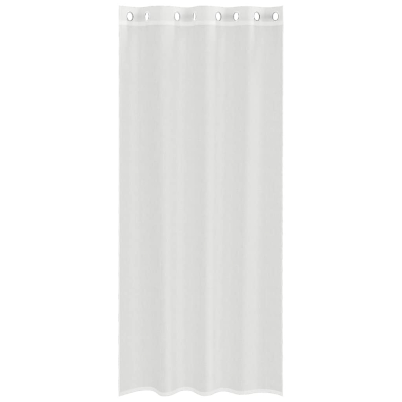 Voile Vorhänge mit Ösen 2 Stk. Weiß