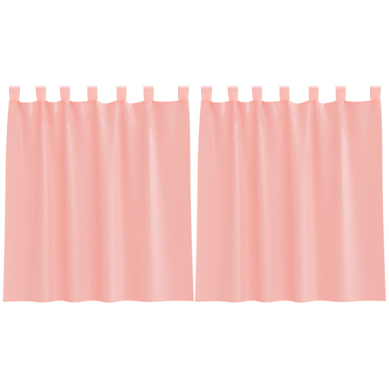 Voile Vorhänge mit Stangentaschen 2 Stk. Rosa