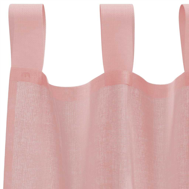 Voile Vorhänge mit Stangentaschen 2 Stk. Rosa