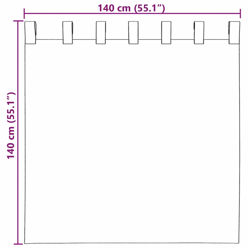 Voile Vorhänge mit Stangentaschen 2 Stk. Sandfarbe
