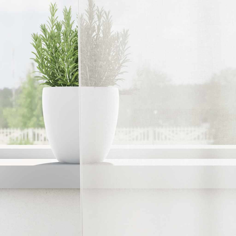 Voile Vorhänge mit Stangentaschen 2 Stk. Weiß